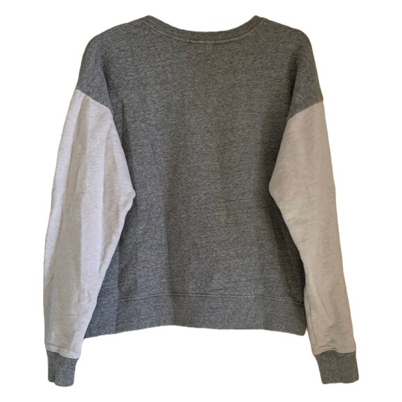 J.CREW Womens' Grey Rose Floral Pop Art Graphic Pullover Sweatshirt Sz XL - Picture 4 of 6